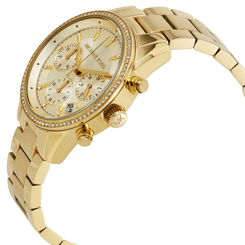 Michael Kors Ritz Chronograph Gold Dial Ladies Watch MK6356 - Watches of New Zealand #2