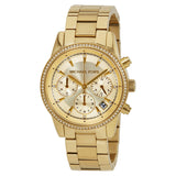 Michael Kors Ritz Chronograph Gold Dial Ladies Watch MK6356 - Watches of New Zealand