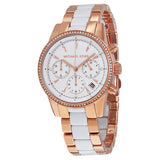Michael Kors Ritz Quartz Chronograph White Dial Ladies Watch MK6324 - Watches of New Zealand
