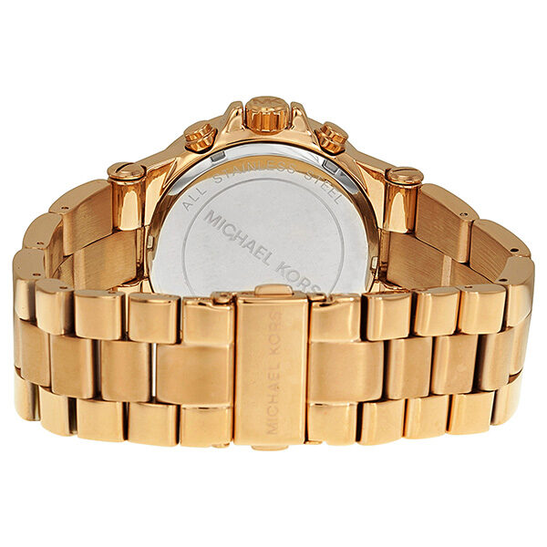 Michael Kors Rose Gold-tone Baguette Bezel Chronograph Ladies Watch MK5412 - Watches of New Zealand #3