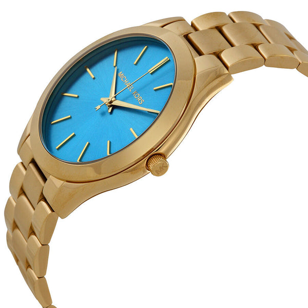 Michael Kors Runway Blue Dial Gold Tone Stainless Steel Ladies Watch MK3265 - Watches of New Zealand #2