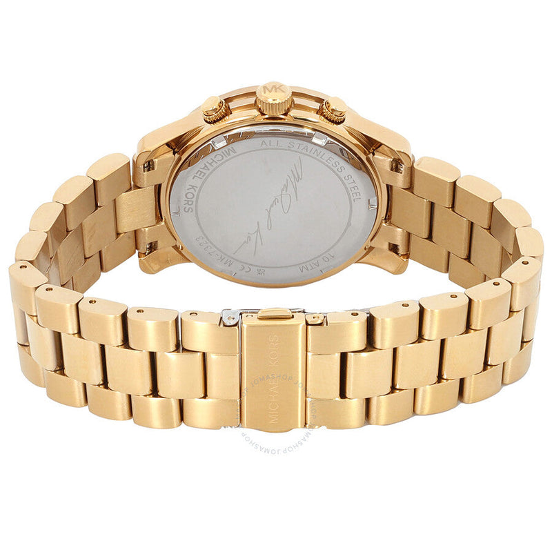 Michael Kors Runway Chronograph Quartz Gold Dial Ladies Watch MK7323 - Watches of New Zealand #3