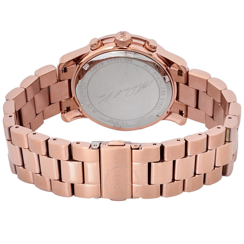 Michael Kors Runway Chronograph Quartz Rose Gold Dial Watch MK7324 - Watches of New Zealand #3