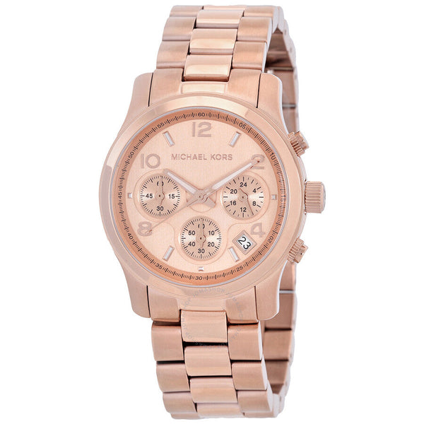 Michael Kors Runway Chronograph Quartz Rose Gold Dial Watch MK7324 - Watches of New Zealand