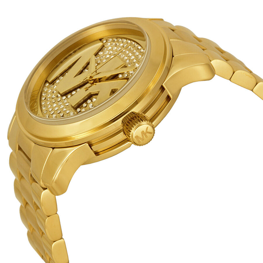 Michael Kors Runway Gold Dial Crystal Ladies Watch MK5706