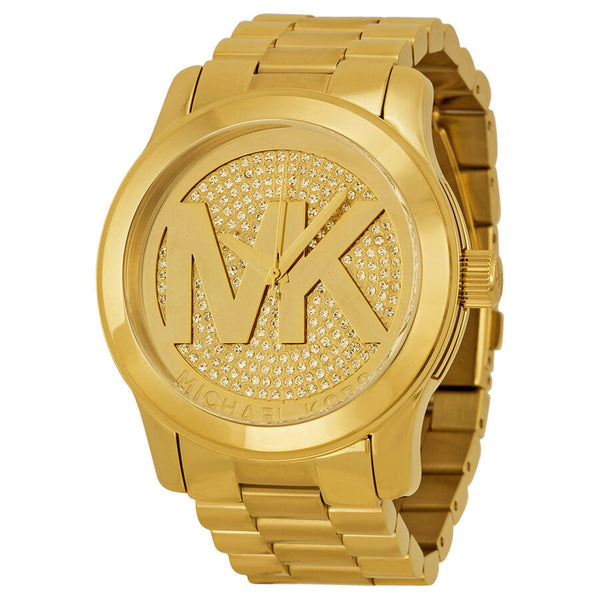 Michael Kors Runway Gold Dial Crystal Ladies Watch #MK5706 - Watches of New Zealand