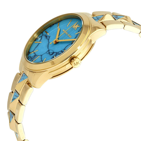 Michael Kors Runway Mercer Turquoise Dial Ladies Watch #MK6670 - Watches of New Zealand #2