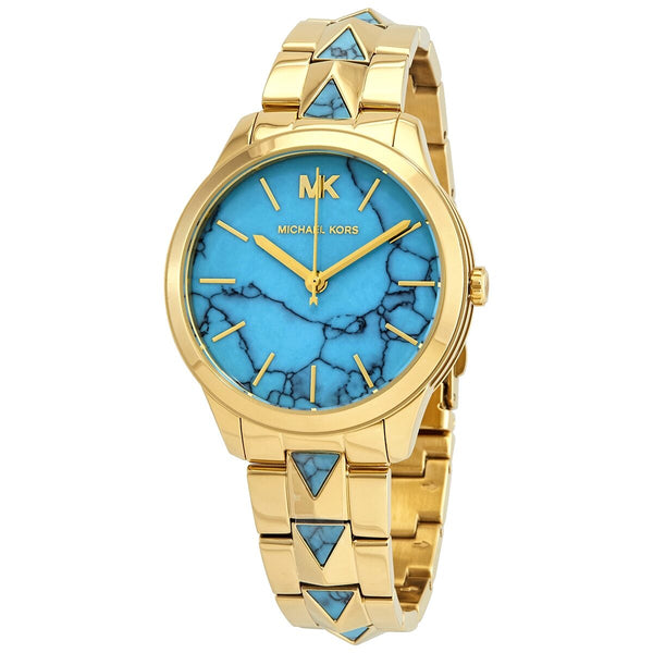 Michael Kors Runway Mercer Turquoise Dial Ladies Watch #MK6670 - Watches of New Zealand