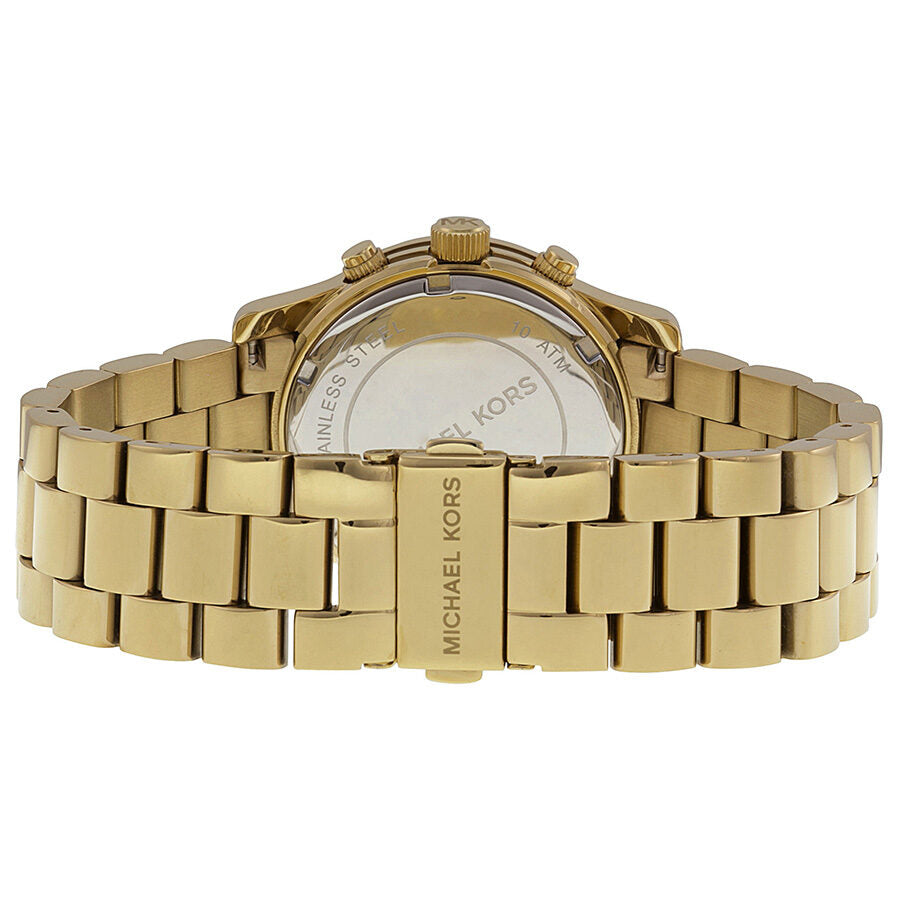 Michael Kors Runway Chronograph Iridescent Pink Dial Gold-tone Ladies Watch MK5939