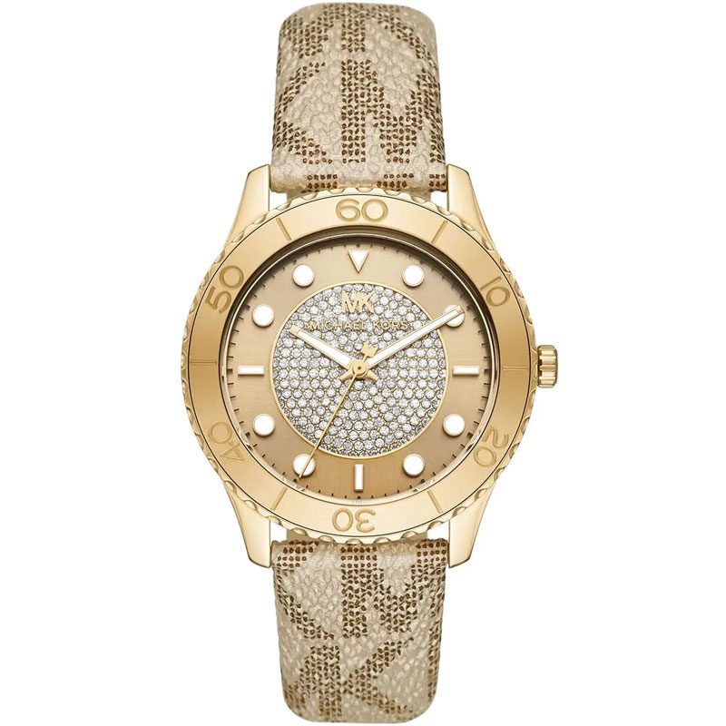 Michael Kors Women's Runway Three-Hand Gold-Tone PVC Watch (Model:MK6999)