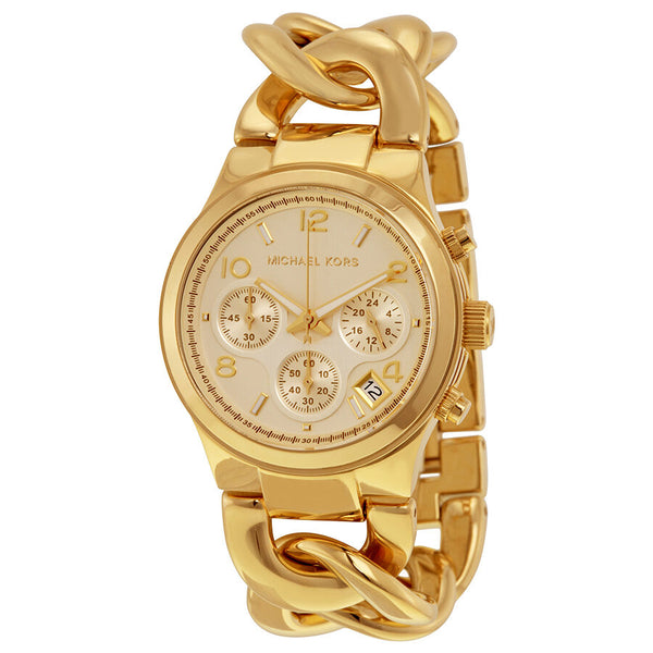 Michael Kors Runway Twist Chronograph Gold-tone Ladies Watch MK3131 - Watches of New Zealand