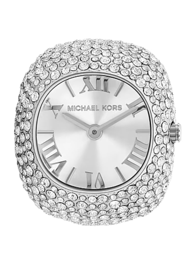 Michael Kors Rylee Two-Hand Stainless Steel Silver Dial Women's Watch Ring - MK4848