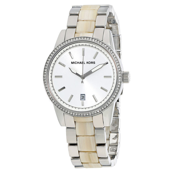Michael Kors Silver Dial Steel and Acrylic Ladies Watch MK6371 - Watches of New Zealand
