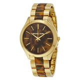 Michael Kors Slim Runway Tortoise-shell Dial Ladies Watch MK4284 - Watches of New Zealand