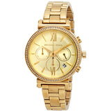 Michael Kors Sofie Chronograph Crystal Gold Dial Ladies Watch MK6559 - Watches of New Zealand