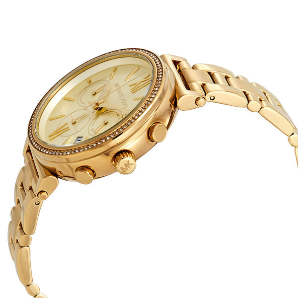 Michael Kors Sofie Chronograph Crystal Gold Dial Ladies Watch MK6559 - Watches of New Zealand #2