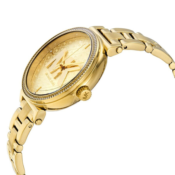 Michael Kors Sofie Quartz Crystal Gold Dial Ladies Watch MK4334 - Watches of New Zealand #2