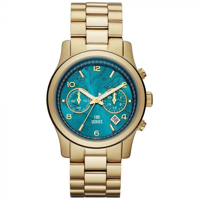 Michael Kors Stop Hunger Chronograph Turquoise Dial Ladies Watch MK5815