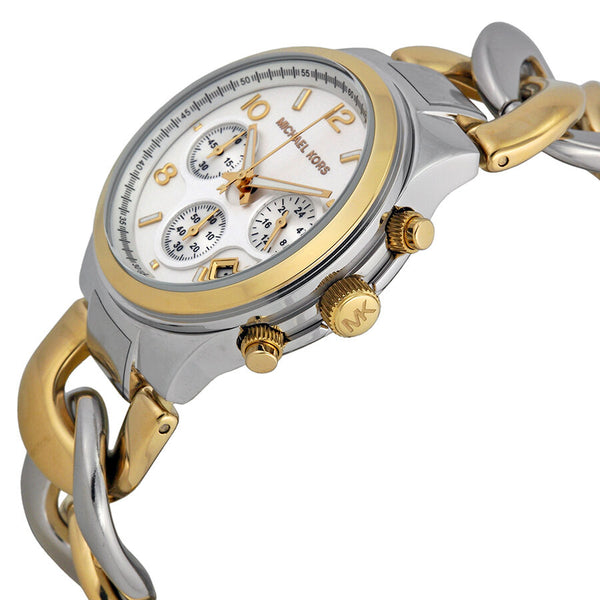 Michael Kors Twist Chain  Chronograph White Dial Ladies Watch MK3199 - Watches of New Zealand #2