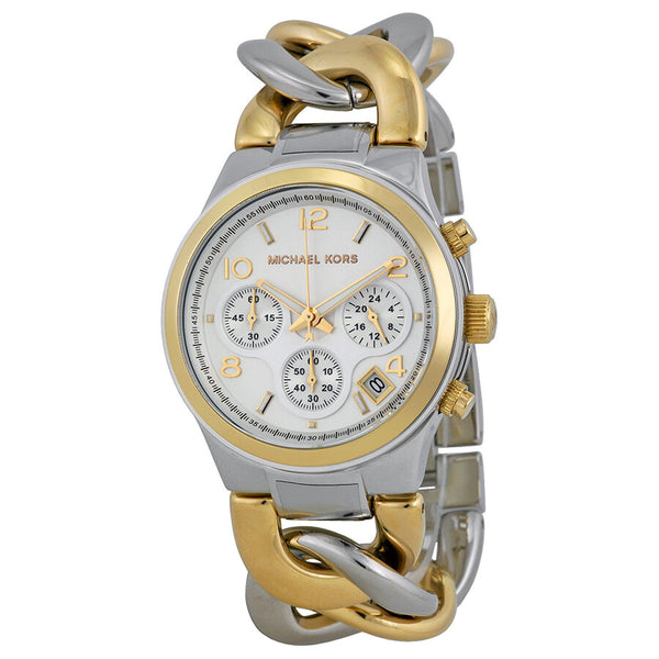 Michael Kors Twist Chain  Chronograph White Dial Ladies Watch MK3199 - Watches of New Zealand