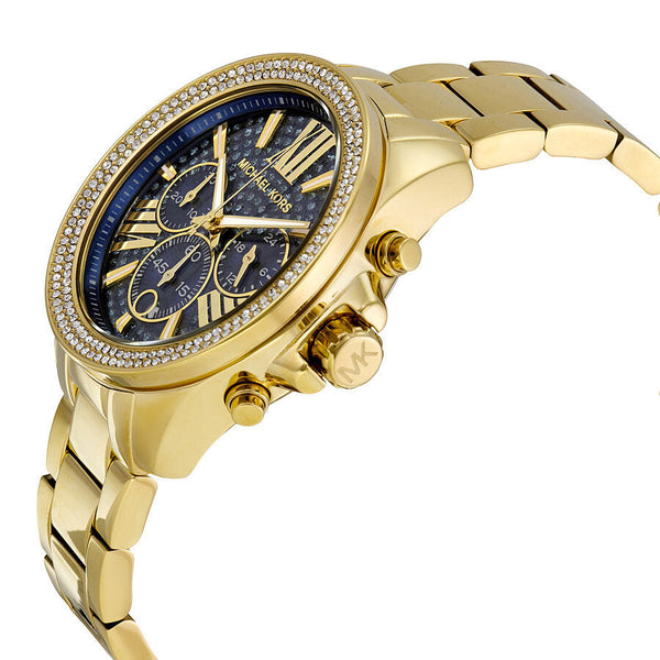 Michael Kors Wren Chronograph Blue Crystal Pave Ladies Watch MK6291 - Watches of New Zealand #2
