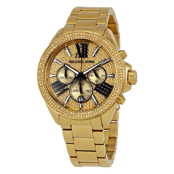 Michael Kors Wren Chronograph Crystal Pave Dial Ladies Watch MK6095 - Watches of New Zealand