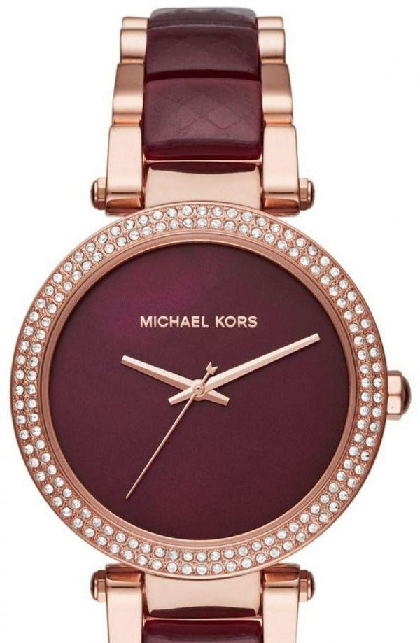 Michael Kors Parker Burgundy Women's Watch MK6412 - Watches of New Zealand #2