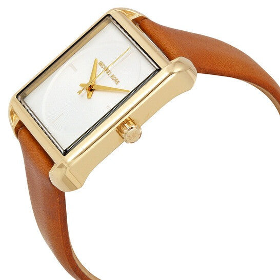 Michael Kors Lake MK2584 women's watch worn on wrist with white dial and gold hands