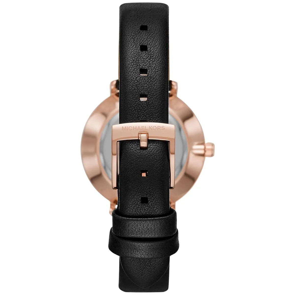 Michael Kors Pyper Black Leather Strap Women's Watch - MK2835