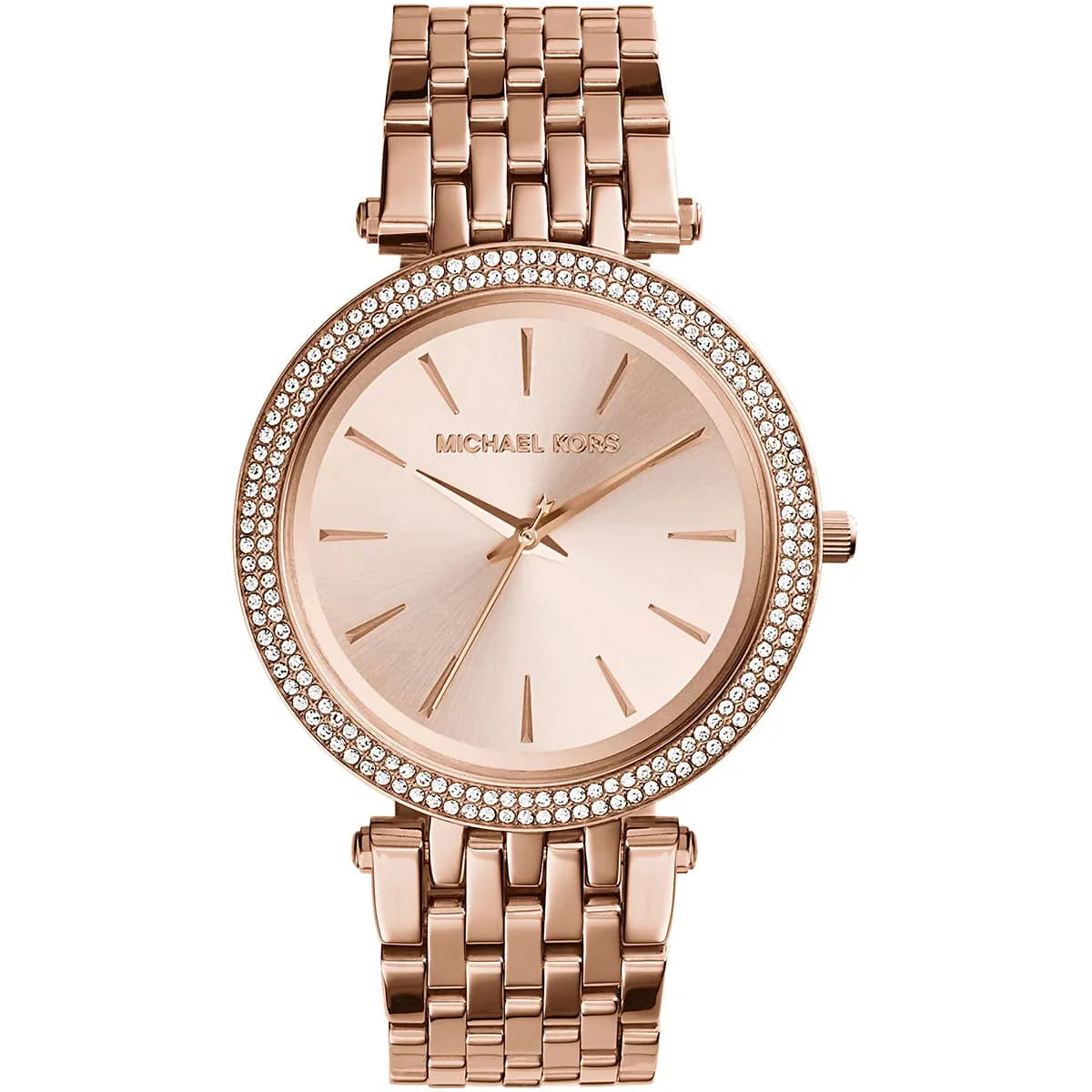 Michael Kors Darci rose gold women's watch with crystal-set bezel and sunburst dial