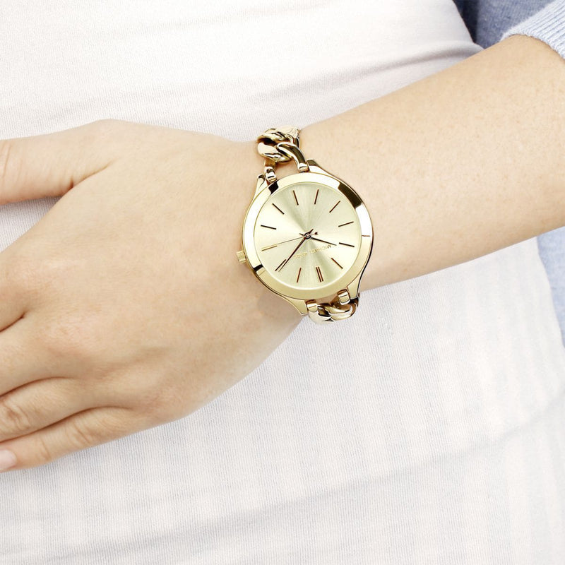 Michael Kors Slim Runway Champagne Dial Gold Ladies Watch MK3222 - Watches of New Zealand #3
