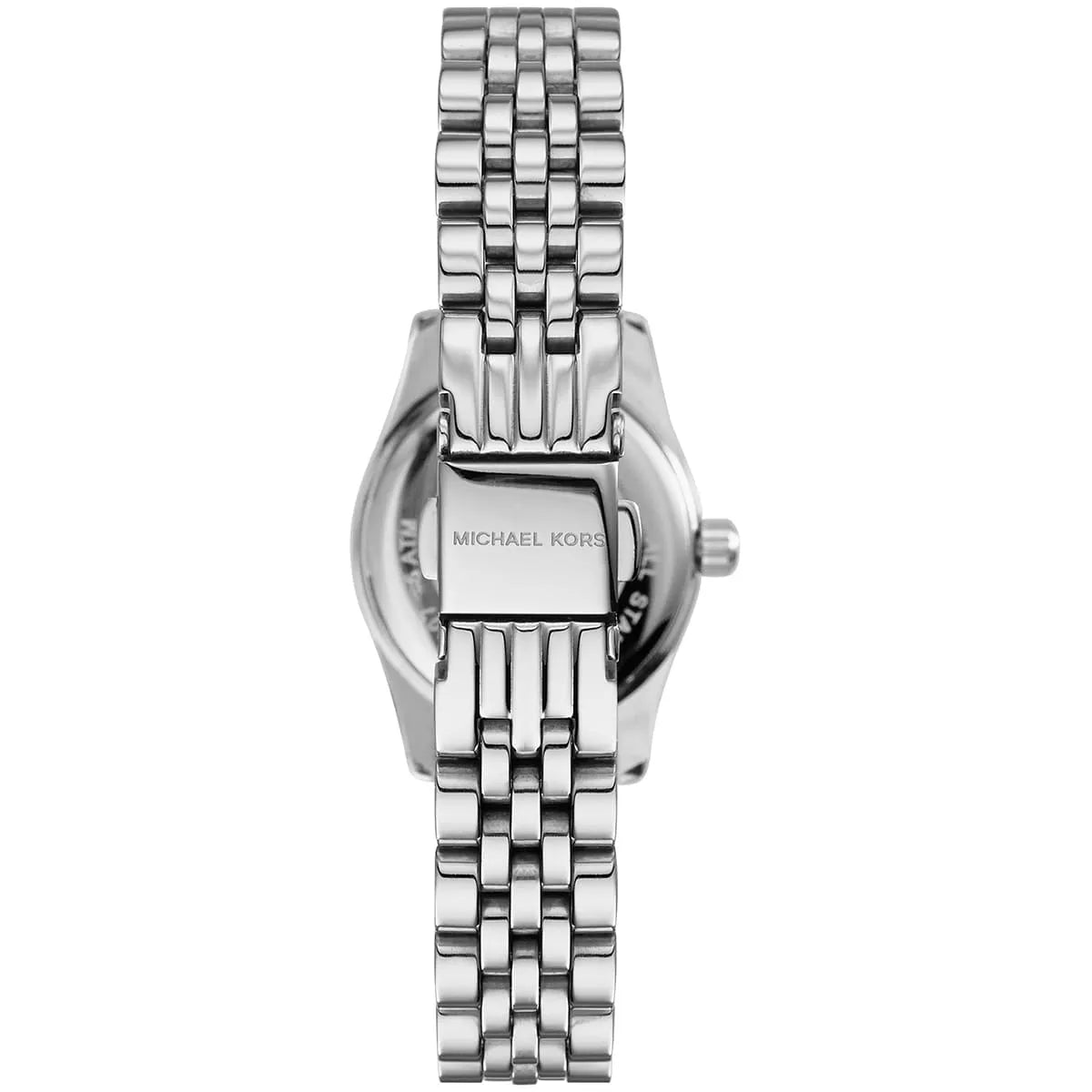 Michael Kors Lexington MK3328 women's watch caseback with engraved Michael Kors logo