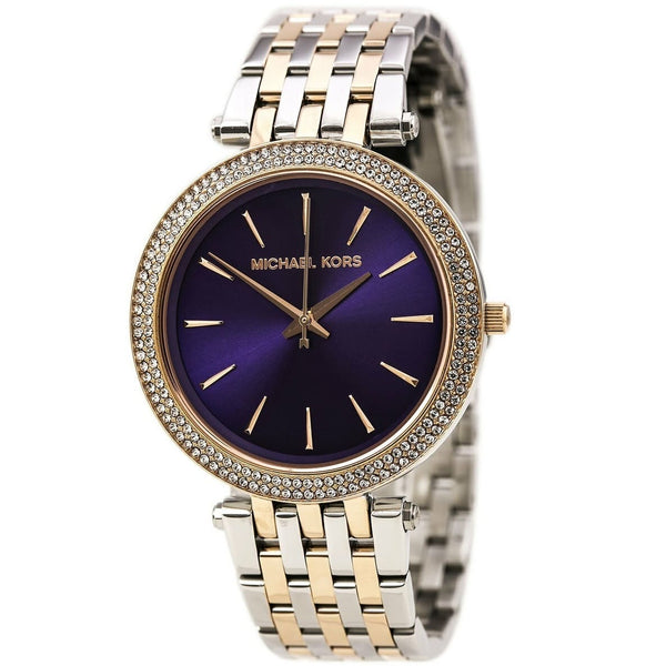 Michael Kors Two Tone Darci Purple Dial Women's Watch  MK3353 - Watches of New Zealand