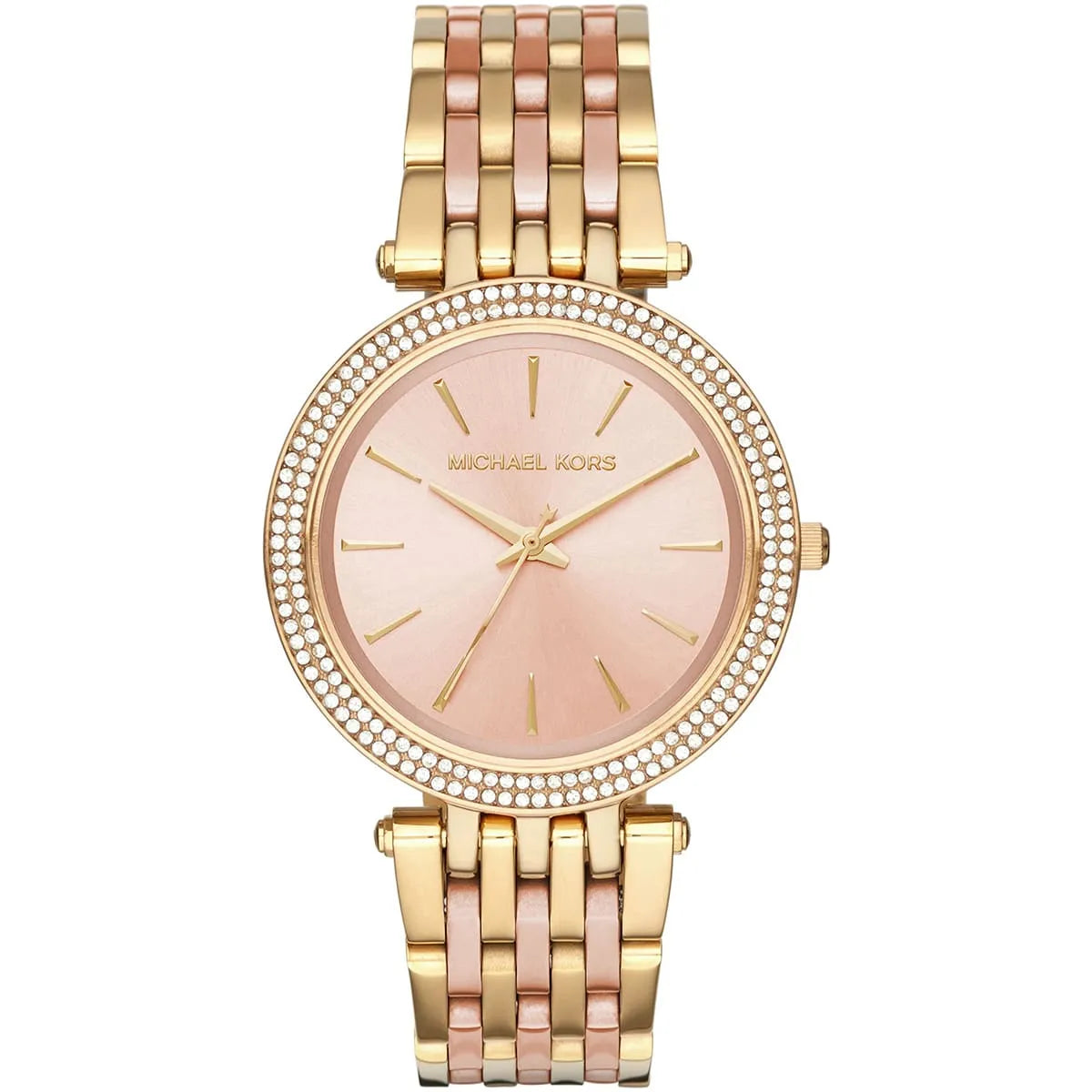 Michael Kors Darci rose gold women's watch with pink dial and crystal-set bezel