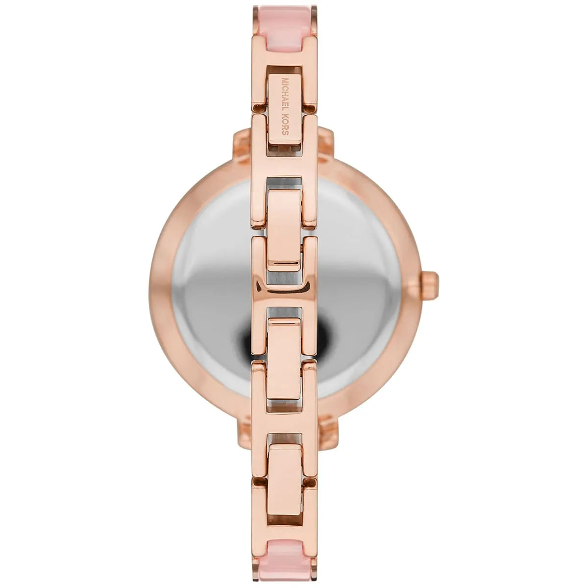 Michael Kors Jaryn Analog Gold Dial Pink Steel Strap Watch For Women - MK4343