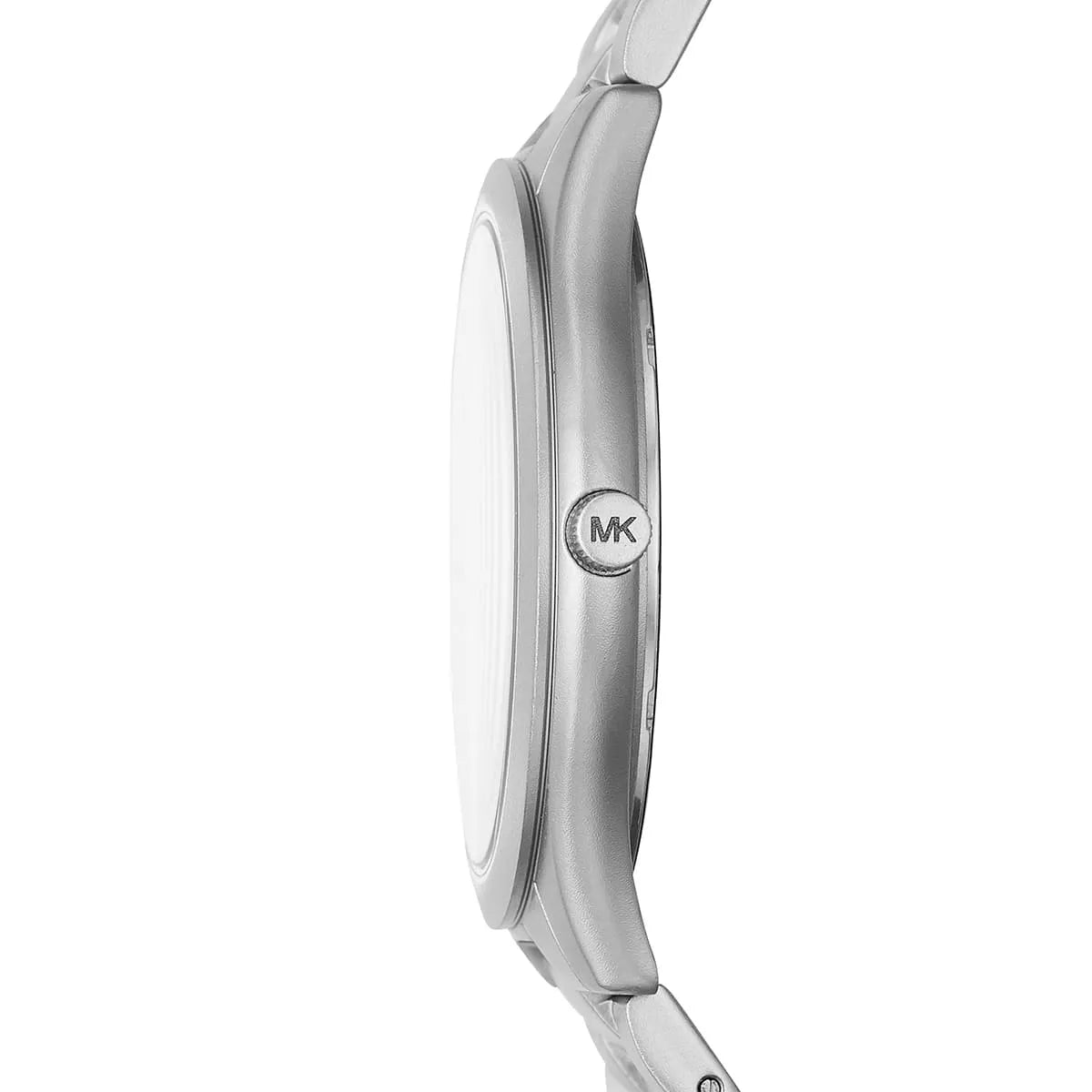 Michael Kors MK4502 watch side profile showing case depth and MK logo