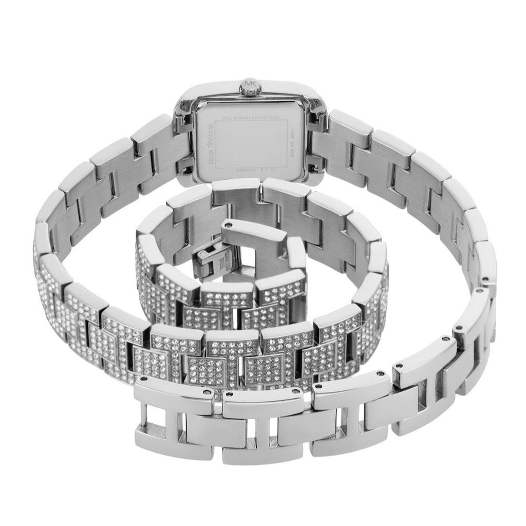 Nested display of Michael Kors Petite Emery watch sizes and configurations