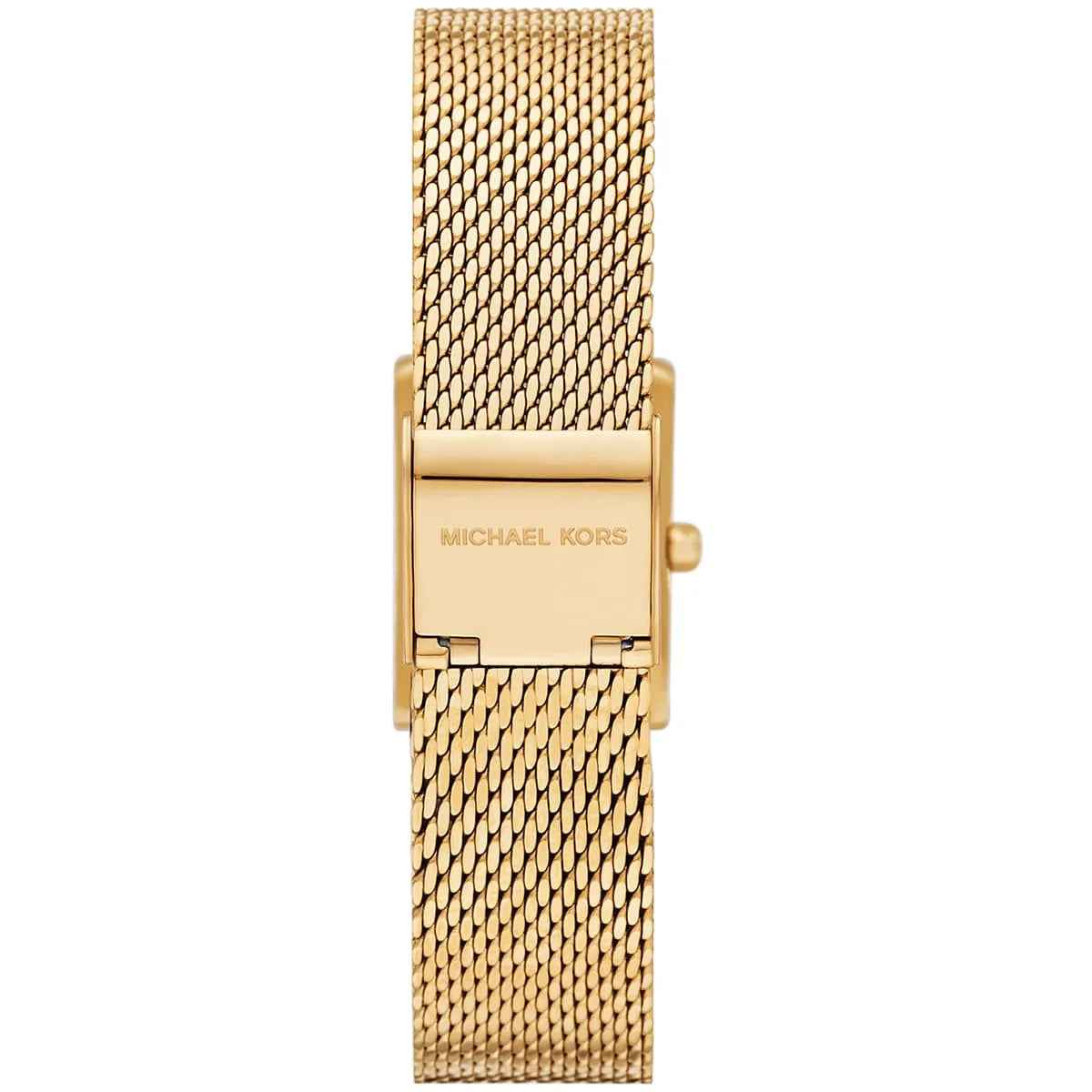 Michael Kors Georgie MK4959 side view showing golden mesh band and case profile