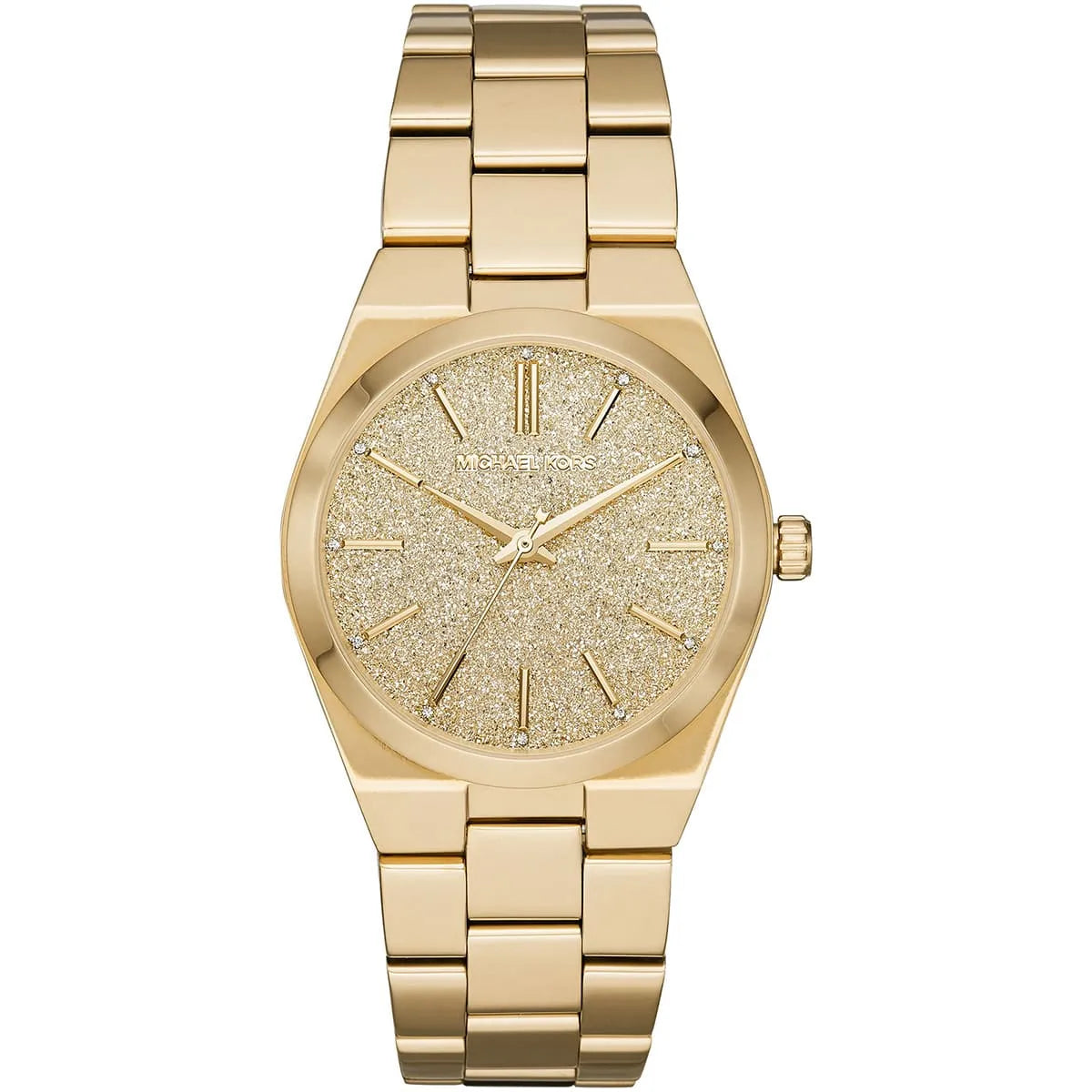 Michael Kors Channing MK6623 gold women's watch with glitter dial and gold metal bracelet