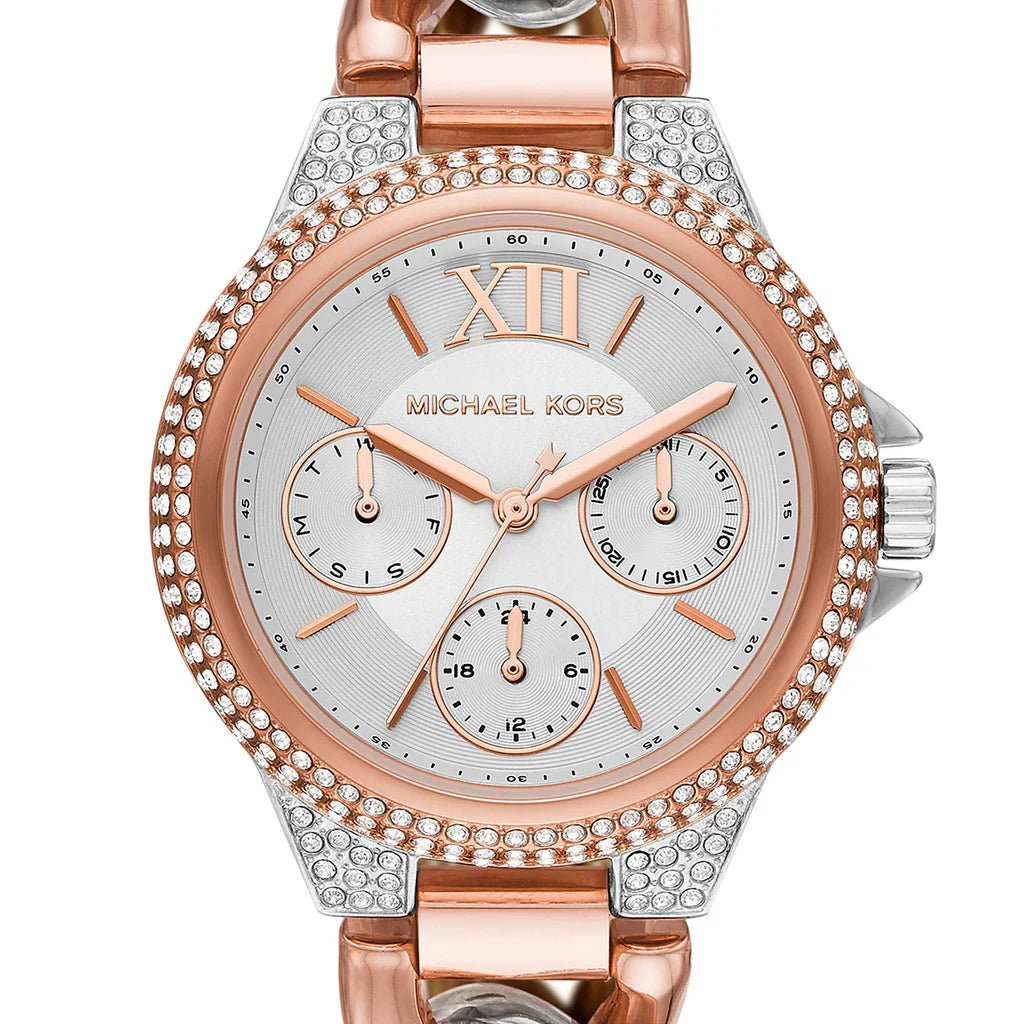 Michael Kors Camille Quartz Crystal Silver Dial Ladies Watch MK6843