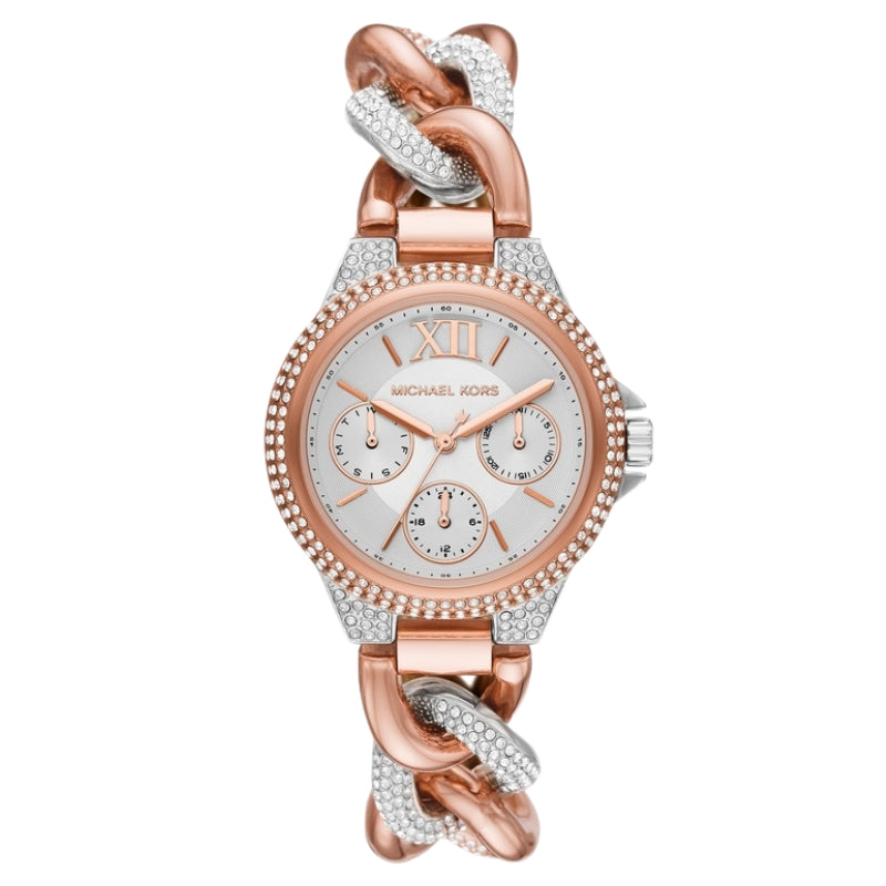 Michael Kors Camille Quartz Crystal Silver Dial Ladies Watch MK6843