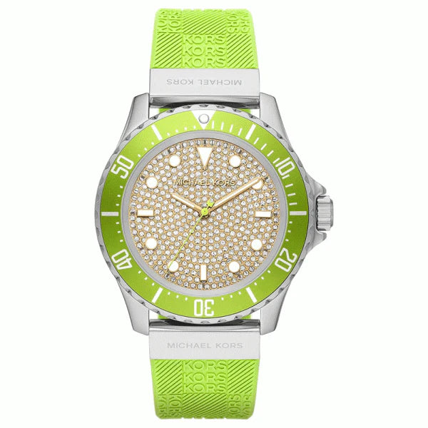 Michael Kors Everest Women's Green Silicone Watch 43mm MK7360