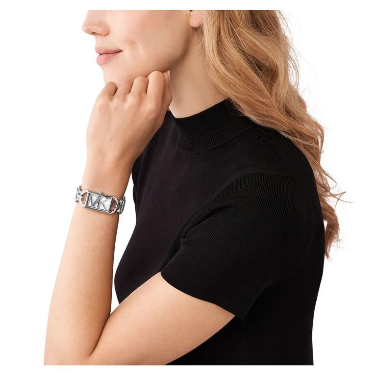 Michael Kors Mini Empire Rectangular Silver Women's Watch - MK7407