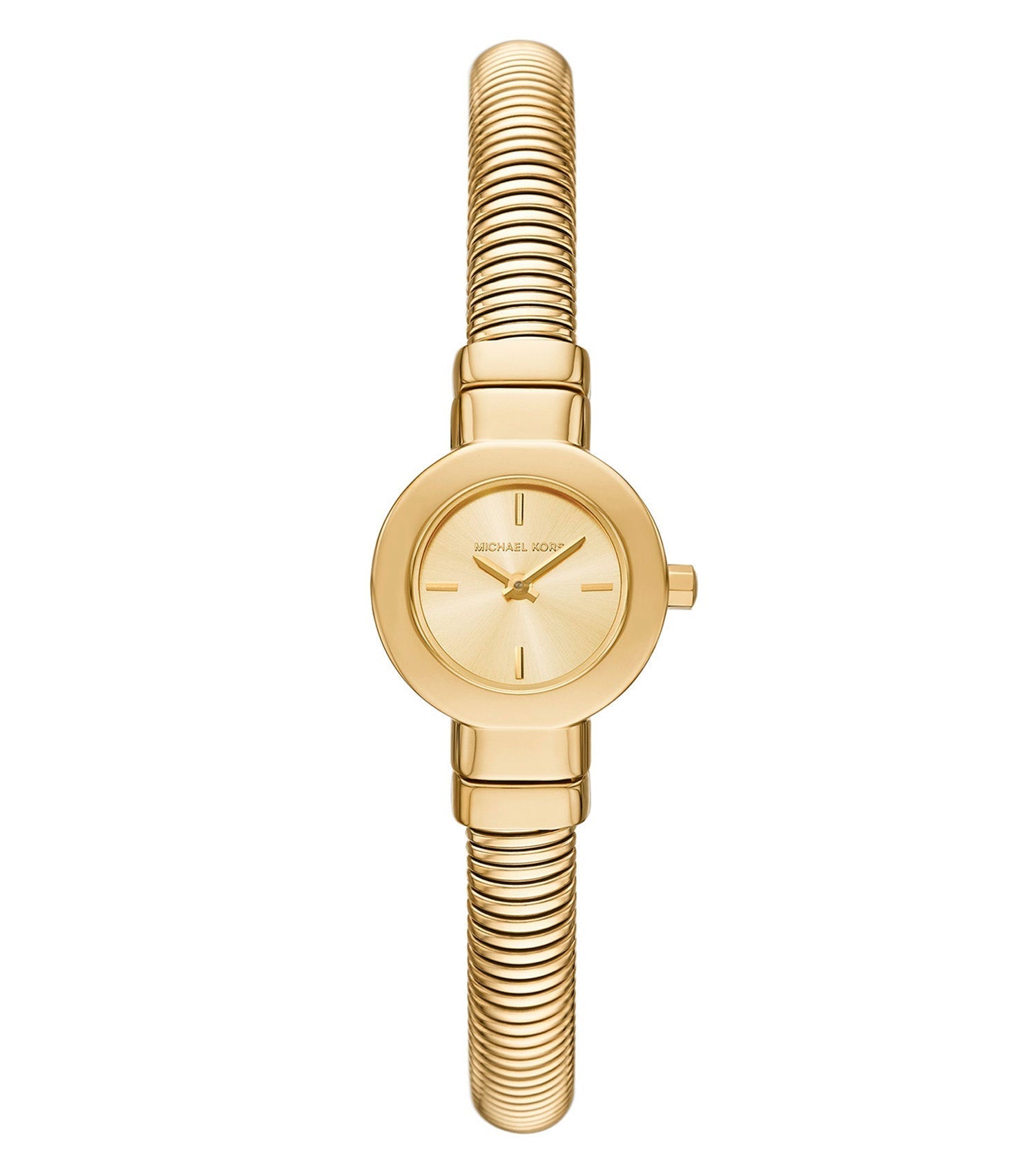 Michael Kors Mini Gramercy MK7527 gold-tone women's watch with textured bracelet strap