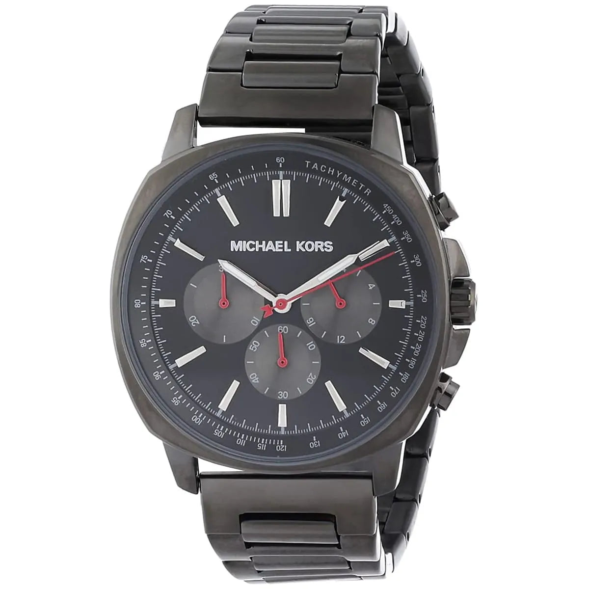 Michael Kors Sullivan Chronograph Black Dial Grey Steel Strap Watch For Men - MK8970