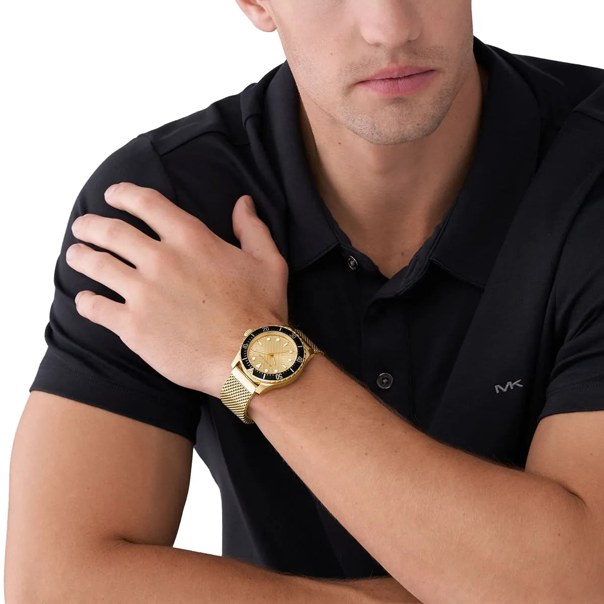 Michael Kors Oversized Slim Everest Gold-Tone Mesh Men's Watch - MK9083
