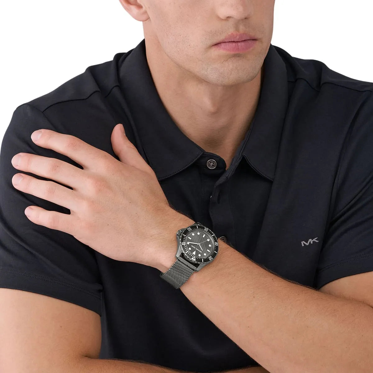 Michael Kors Oversized Slim Everest Gunmetal Mesh Men's Watch - MK9093