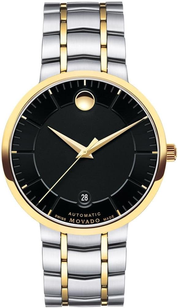 Movado 1881 Automatic Black Dial Two Tone Steel Strap Men Watch - 0606916