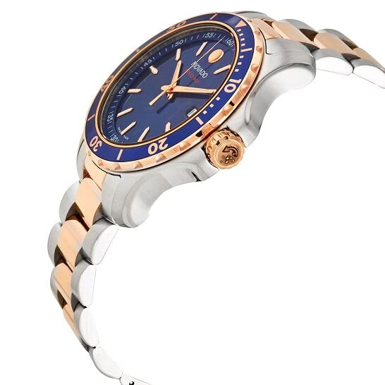 Movado Two-Tone Steel Blue Dial Men's Swiss Made Watch - 2600149