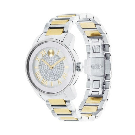 Movado Analogue Swiss Quartz with Two-Tone Women's Watch - 3600256